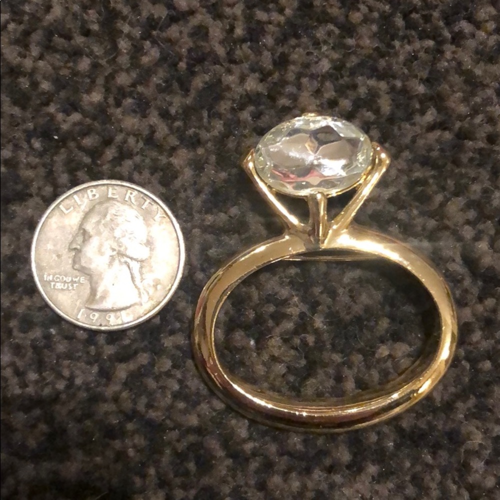 Diamond ring costume lapel pin